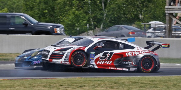 APR Audi R8 first makes with TRG Porsche 911 RSR.