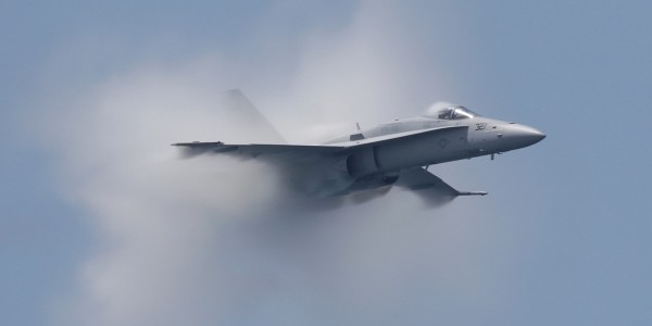 Lots of vapor at the morning practice for the 2010 Gary Airshow.