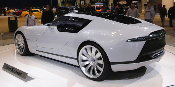 The Saab Aero X concept is an extremely sleek clean design. Note the lack of seams in the wrap around glass.